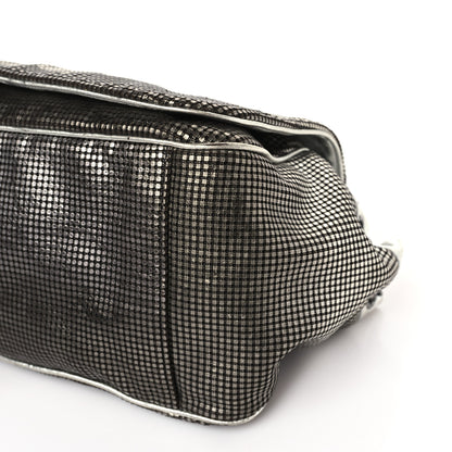 Chanel Metallic Lambskin Perforated Hollywood Accordion Flap Bag Silver 9 of 10