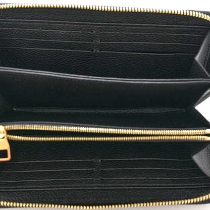 Louis Vuitton Empreinte Monogram Giant Zippy Wallet Black Beige 5 of 7