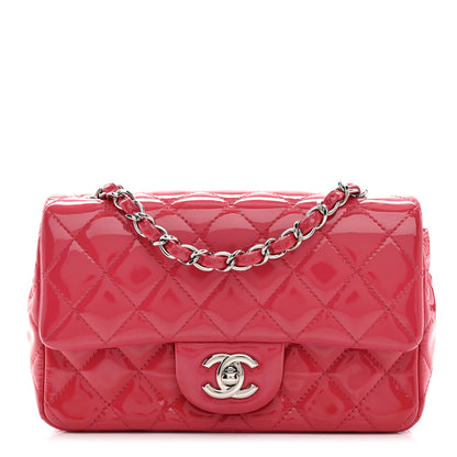 Chanel Patent Calfskin Quilted Mini Rectangular Flap Pink 1 of 11
