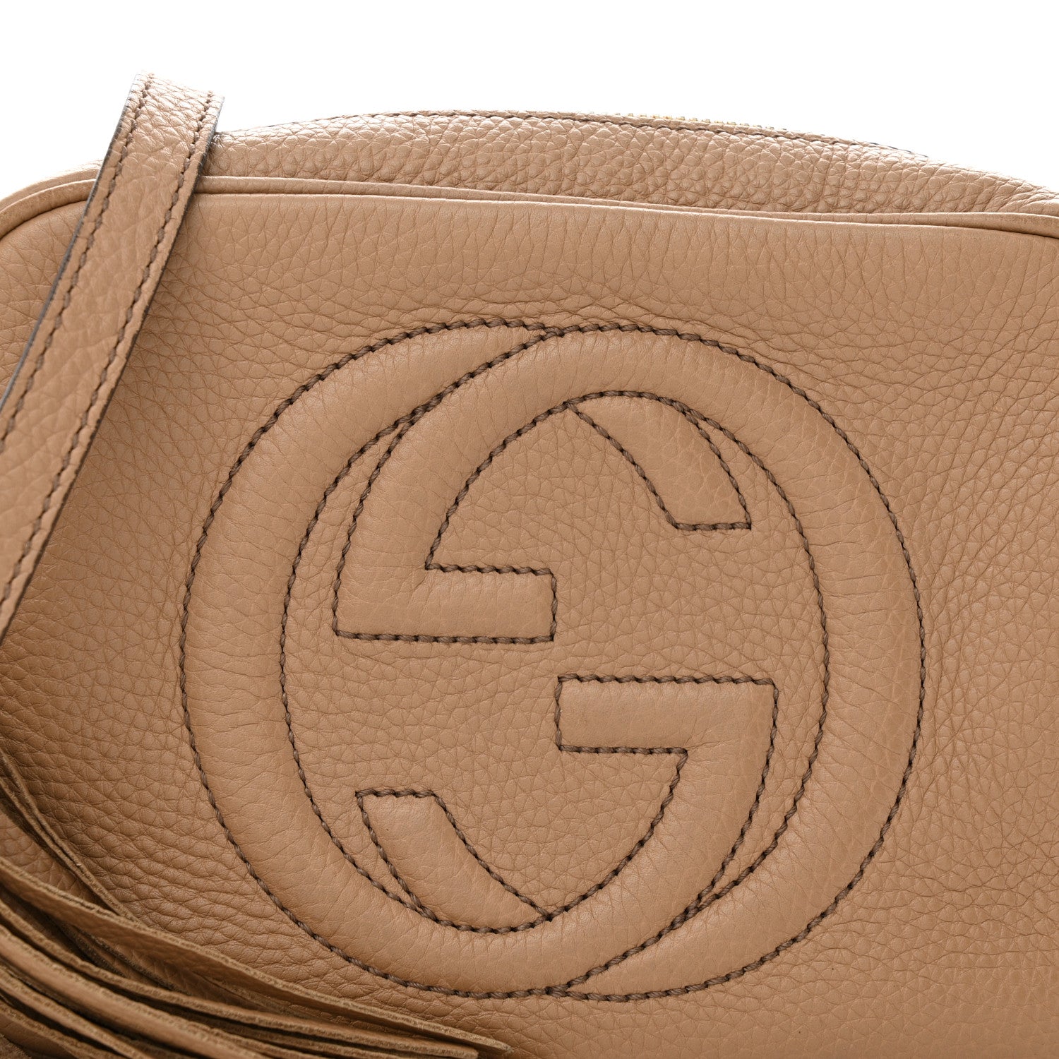 Gucci Pebbled Calfskin Small Soho Disco Bag Camelia 9 of 15
