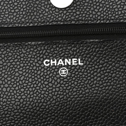 Chanel Caviar Quilted Wallet on Chain WOC Black 6 of 17