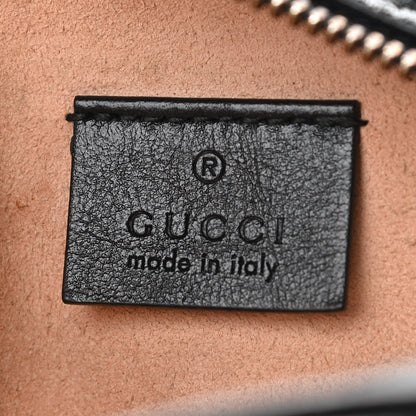 Gucci Azalea Calfskin Matelasse Heart Mini GG Marmont Round Shoulder Bag Black 5 of 10