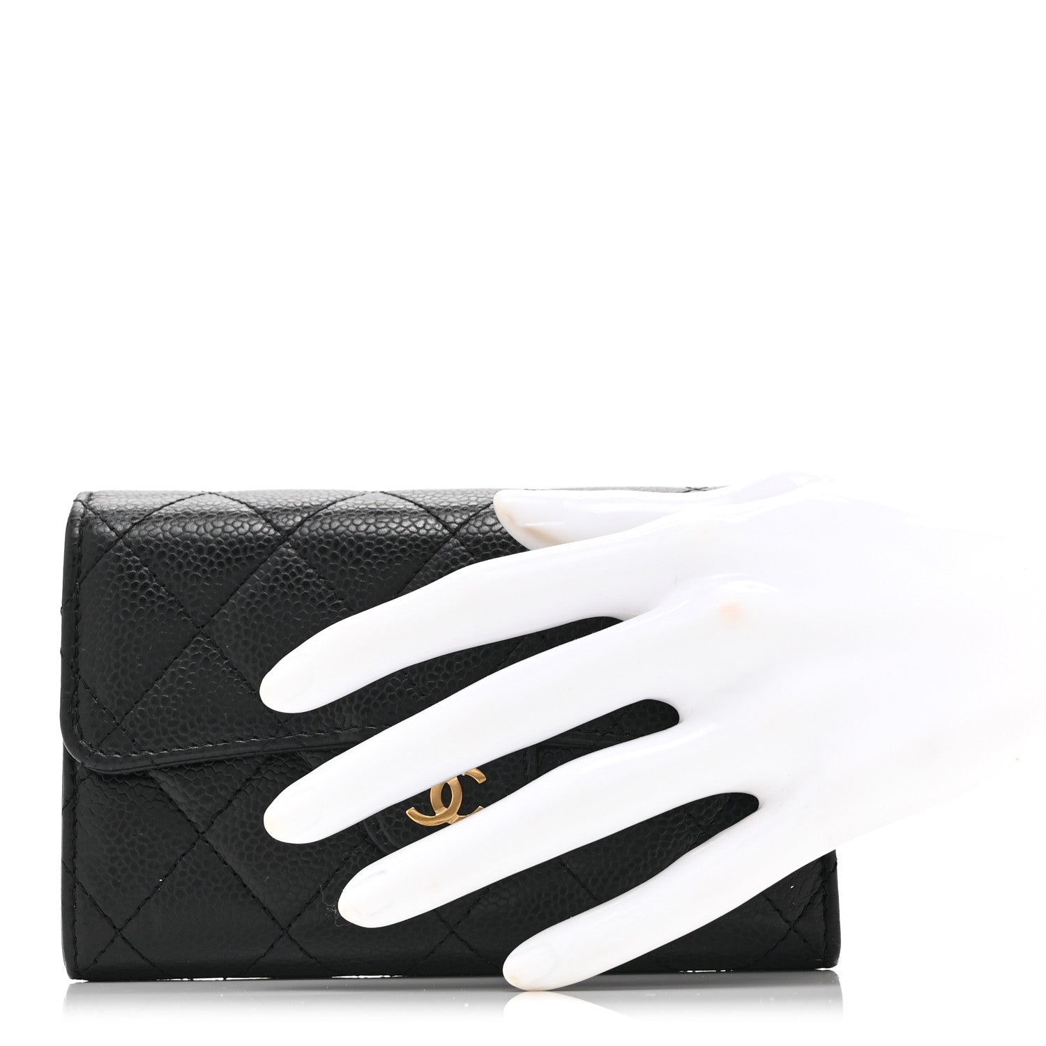 Chanel Caviar Quilted Medium Flap Wallet Black 1841368 – FASHIONPHILE