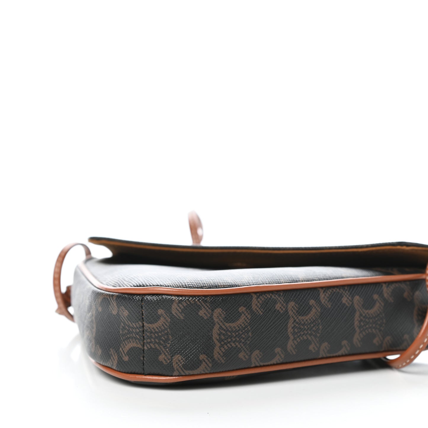 Triomphe Canvas Triangle Crossbody Bag Tan
