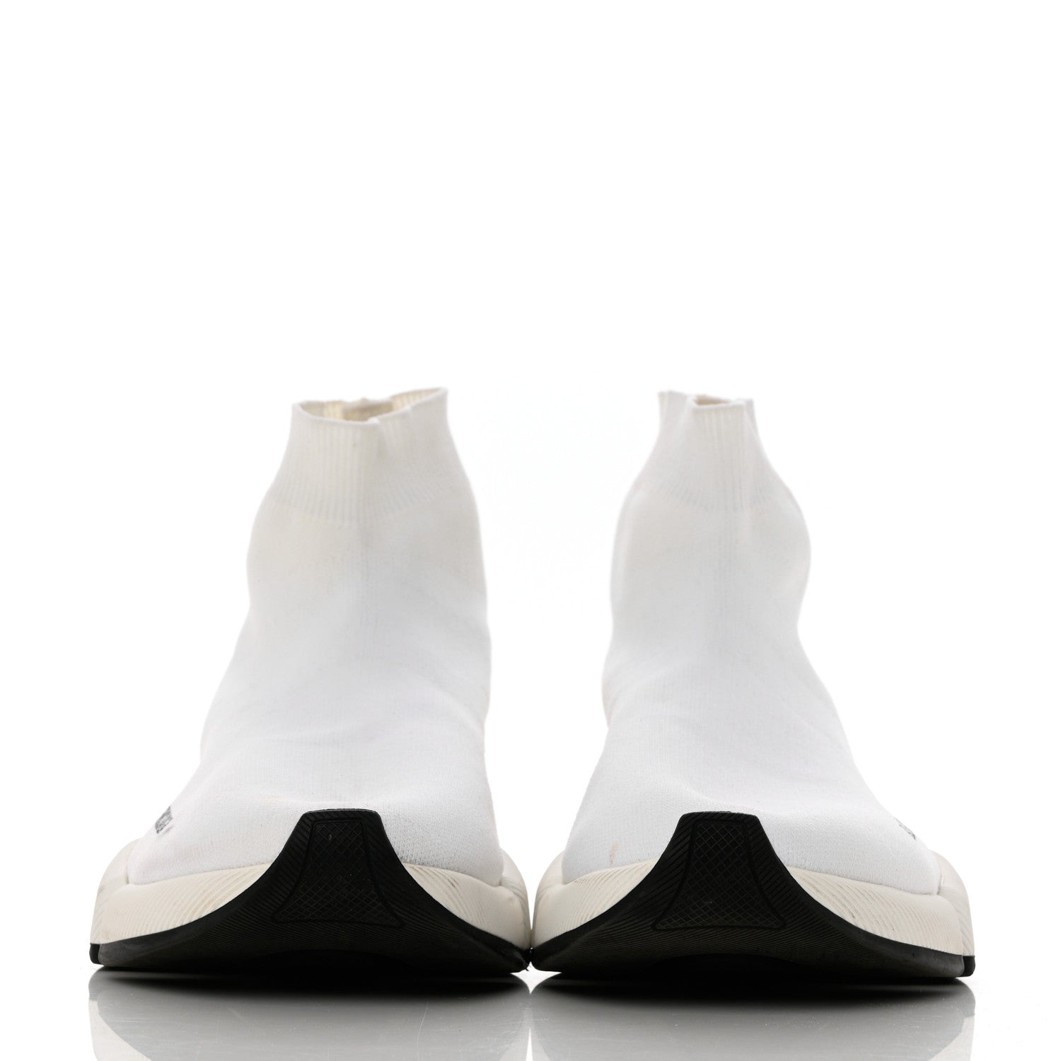Balenciaga Technical 3D Recycled Knit Bi-Color Sole Womens Speed 2.0 Sneakers 39 White Black 2 of 11