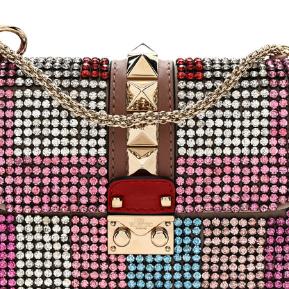Valentino Garavani Vitello Crystal Embellished Small Glam Lock Rockstud Flap Multicolor 7 of 11