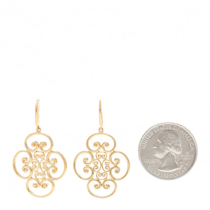 Tiffany 18K Yellow Gold Venezia Goldoni Quadruplo Drop Earrings 2 of 4