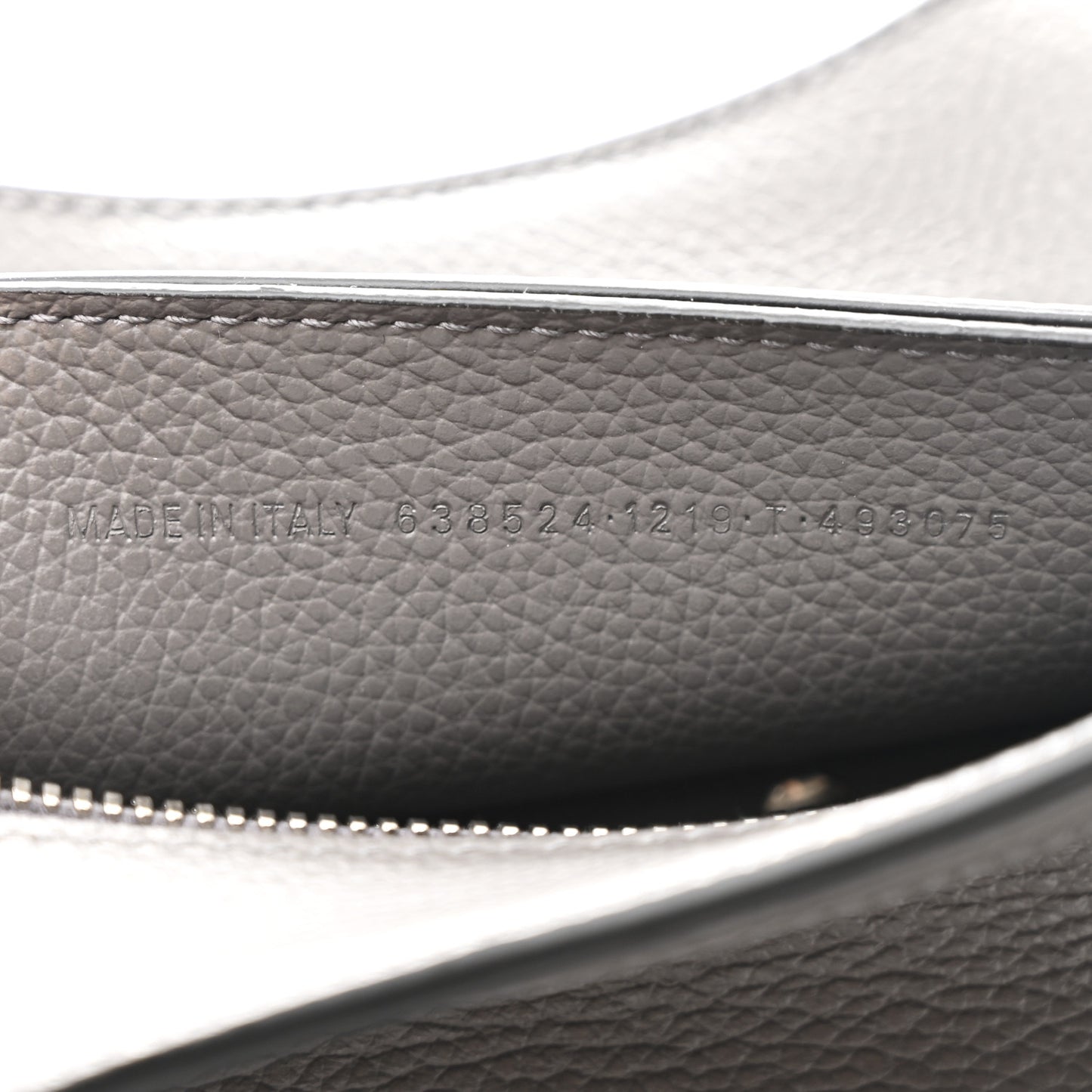 Grained Calfskin Neo Classic Silver Hardware Mini City Dark Grey