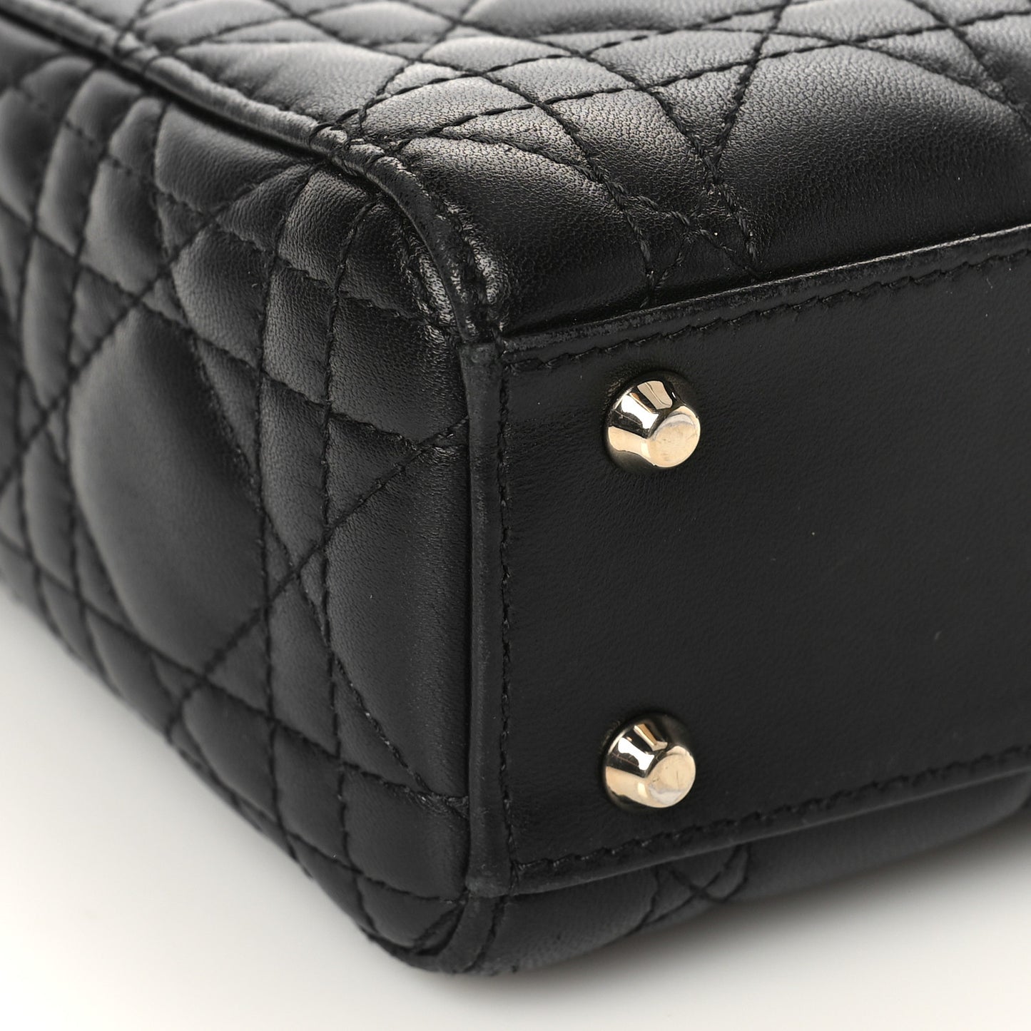 Lambskin Cannage Mini Lady Dior Black