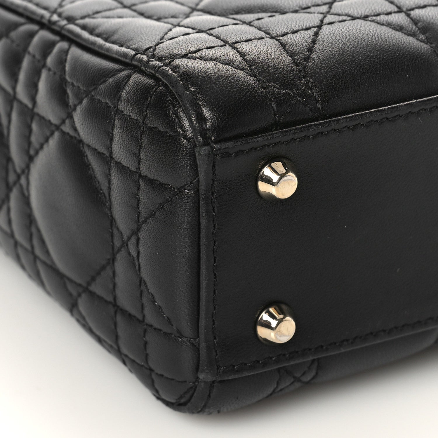 Christian Dior Lambskin Cannage Mini Lady Dior Black 7 of 8