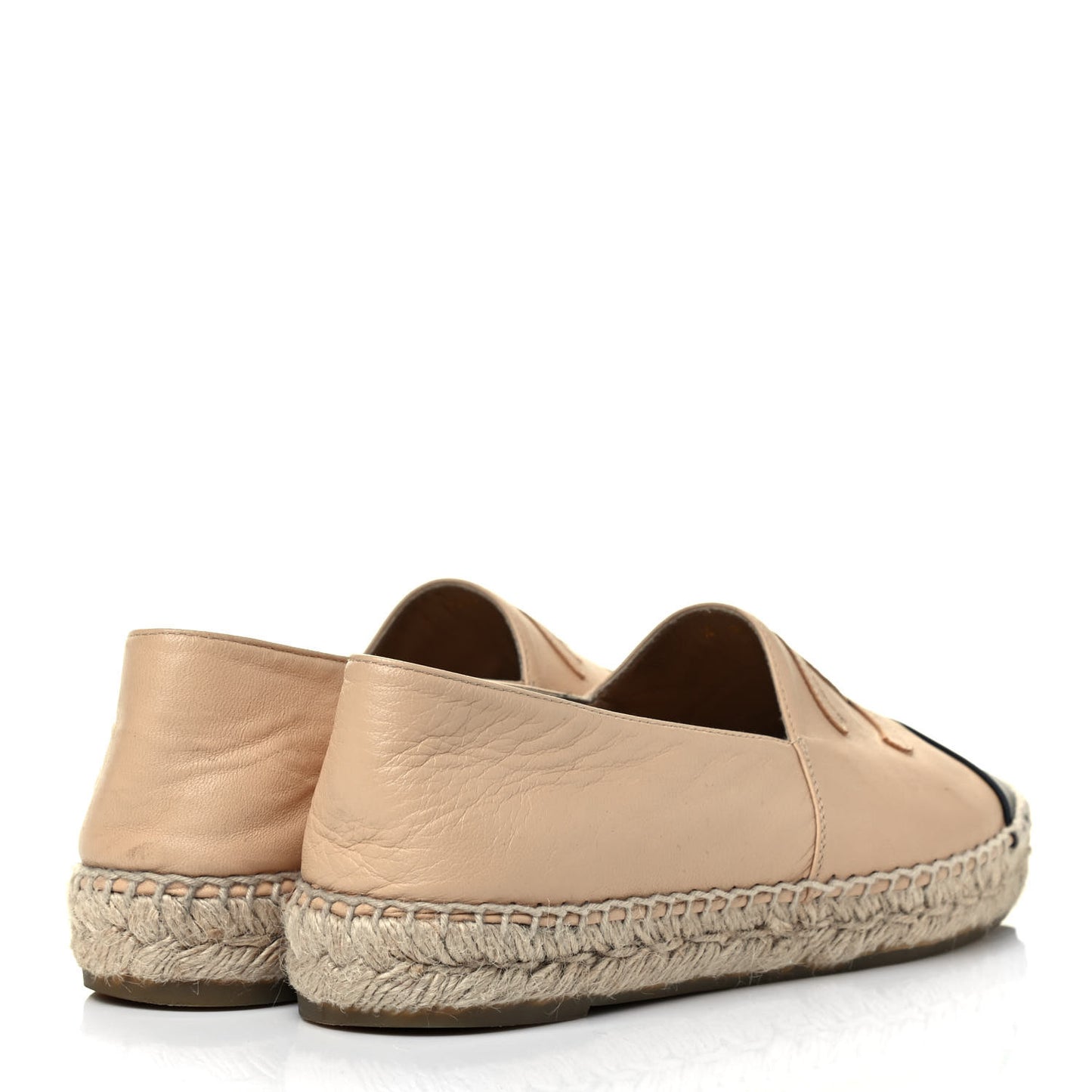 Lambskin CC Espadrilles 39 Beige Black