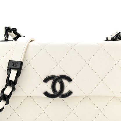 Chanel Caviar Quilted My Everything Small Flap White Black 8 of 12