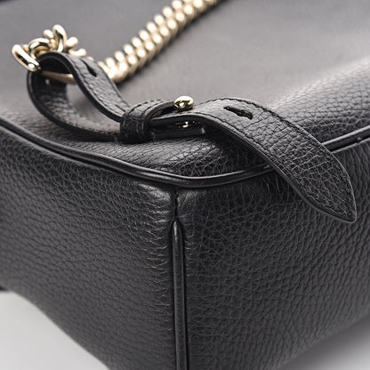 Gucci Pebbled Calfskin Soho Chain Backpack Black 11 of 12