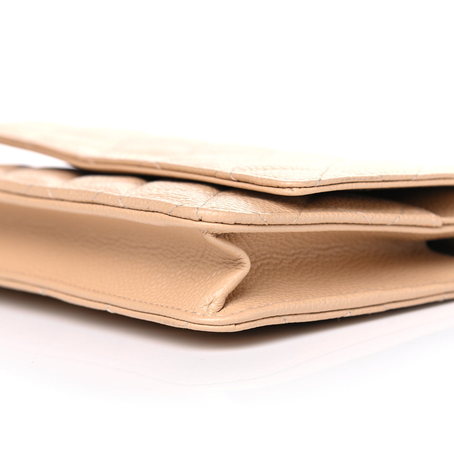 Chanel Caviar Quilted Wallet On Chain WOC Beige 10 of 14