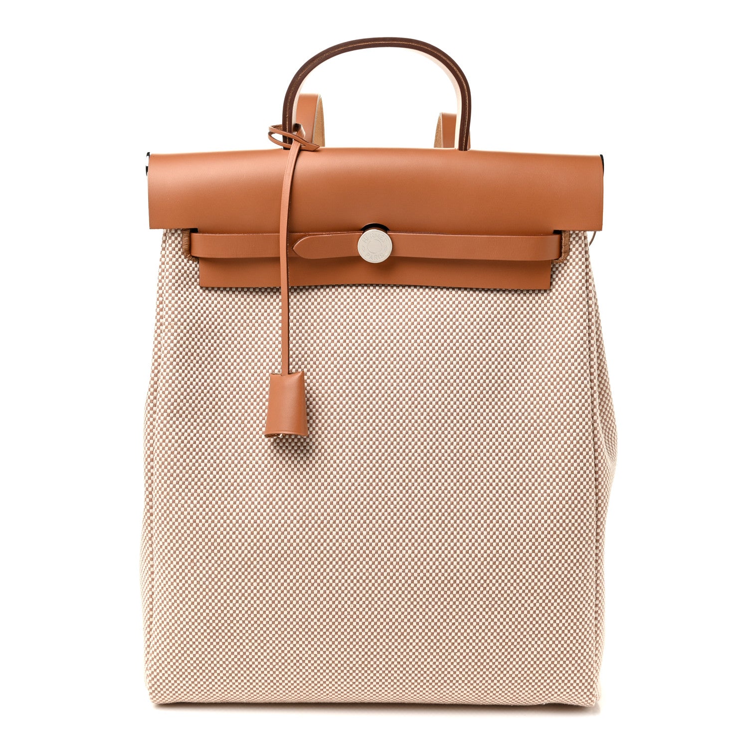 Hermes Vache Hunter Criss Viking Herbag a Dos Retourne Backpack Ecru Beige Naturel 3 of 12