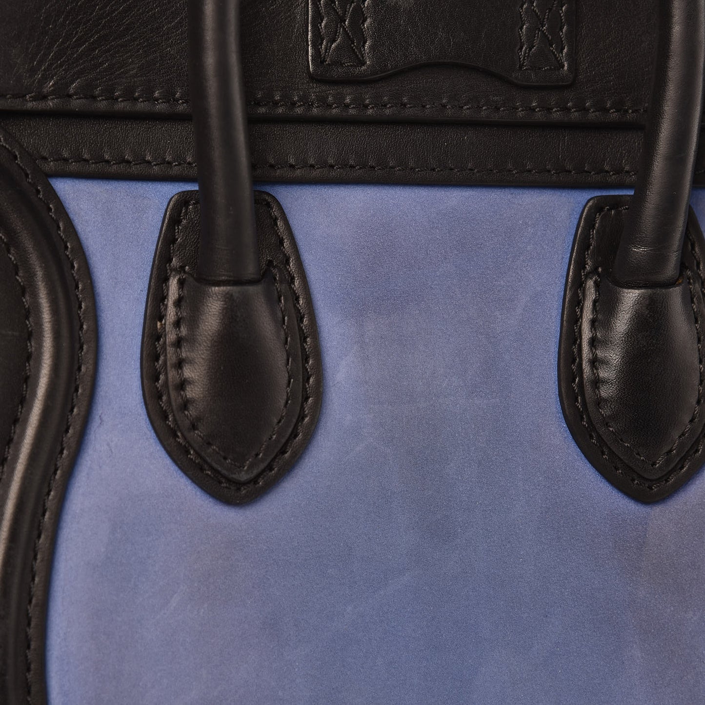 Nubuck Smooth Calfskin Nano Tri-Color Luggage Royal Blue