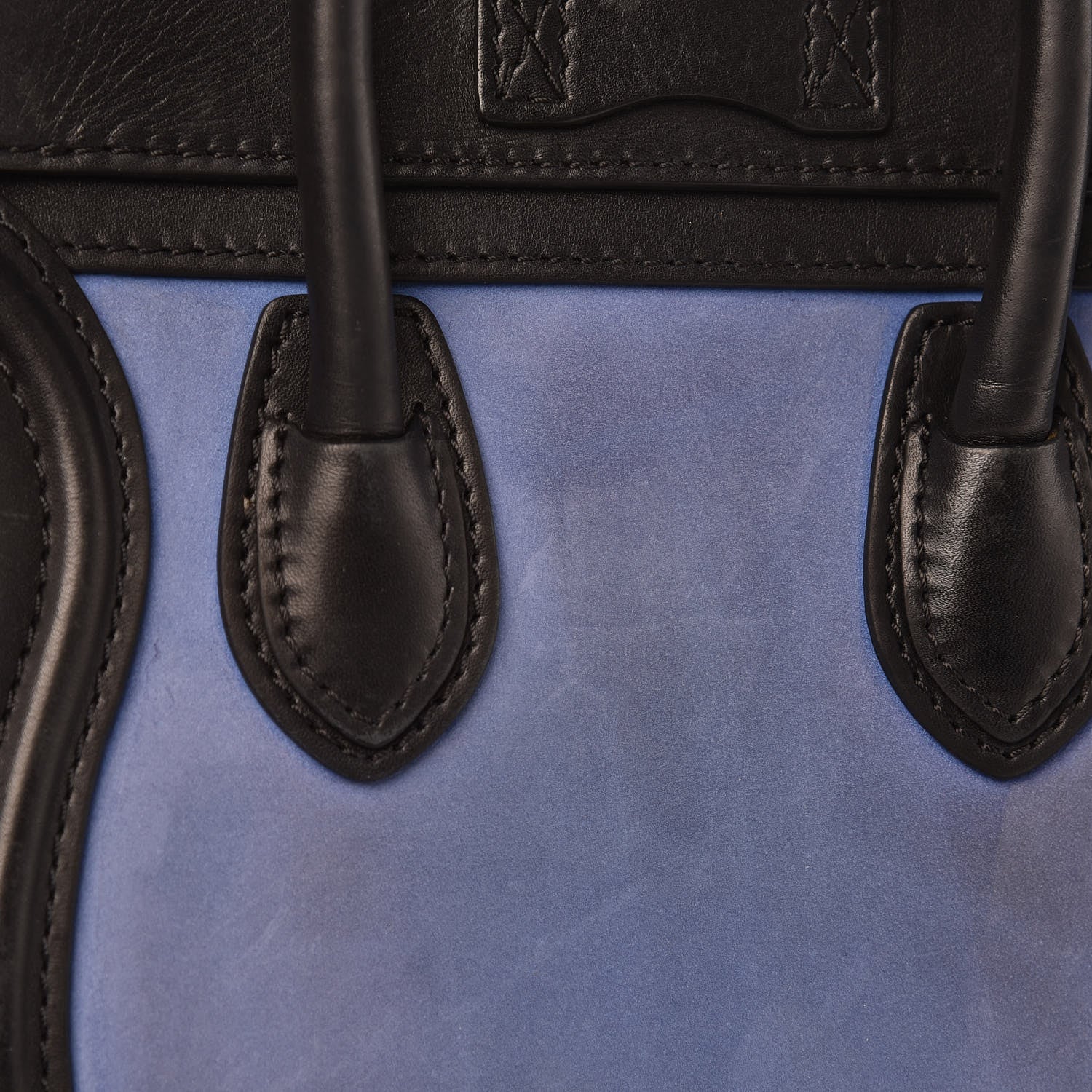 Celine Nubuck Smooth Calfskin Nano Tri-Color Luggage Royal Blue 15 of 18