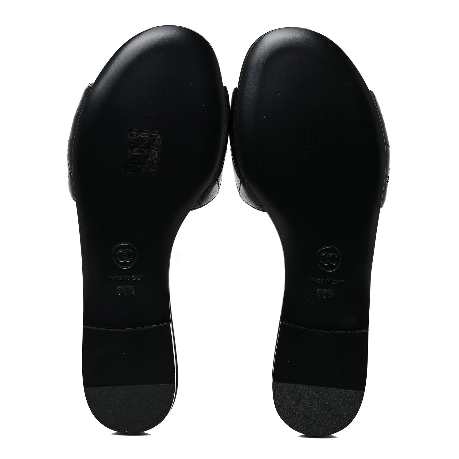 Chanel Lambskin Quilted CC Turnlock Sandals 36.5 Black 5 of 15