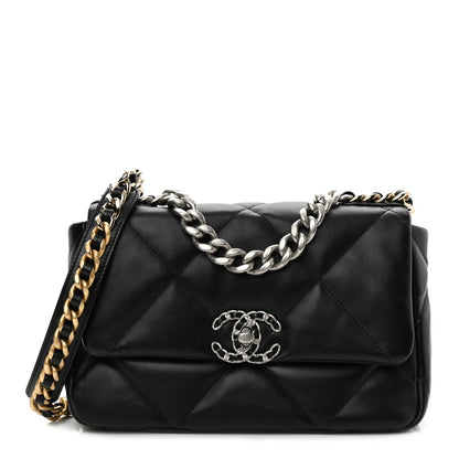 Chanel Lambskin Quilted Medium Chanel 19 Flap Black 1 of 10