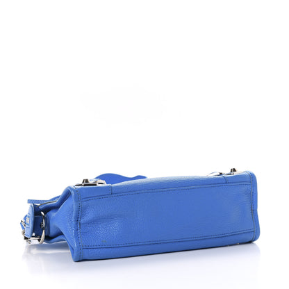 Balenciaga Chevre Gold Metallic Edge Hardware Mini City Bleu Ceylon 5 of 11