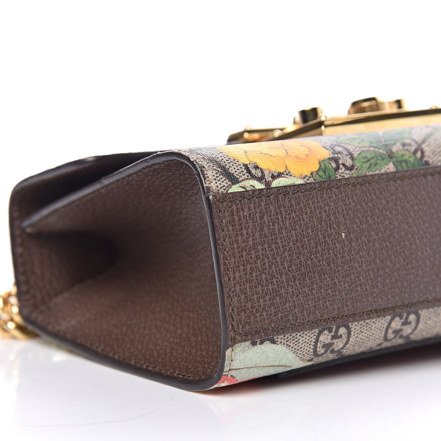 GG Supreme Monogram Tian Small Padlock Shoulder Bag Beige Multicolor New Acero