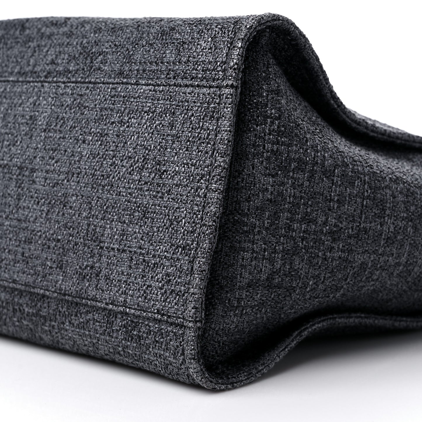 Lurex Boucle Medium Deauville Tote Black