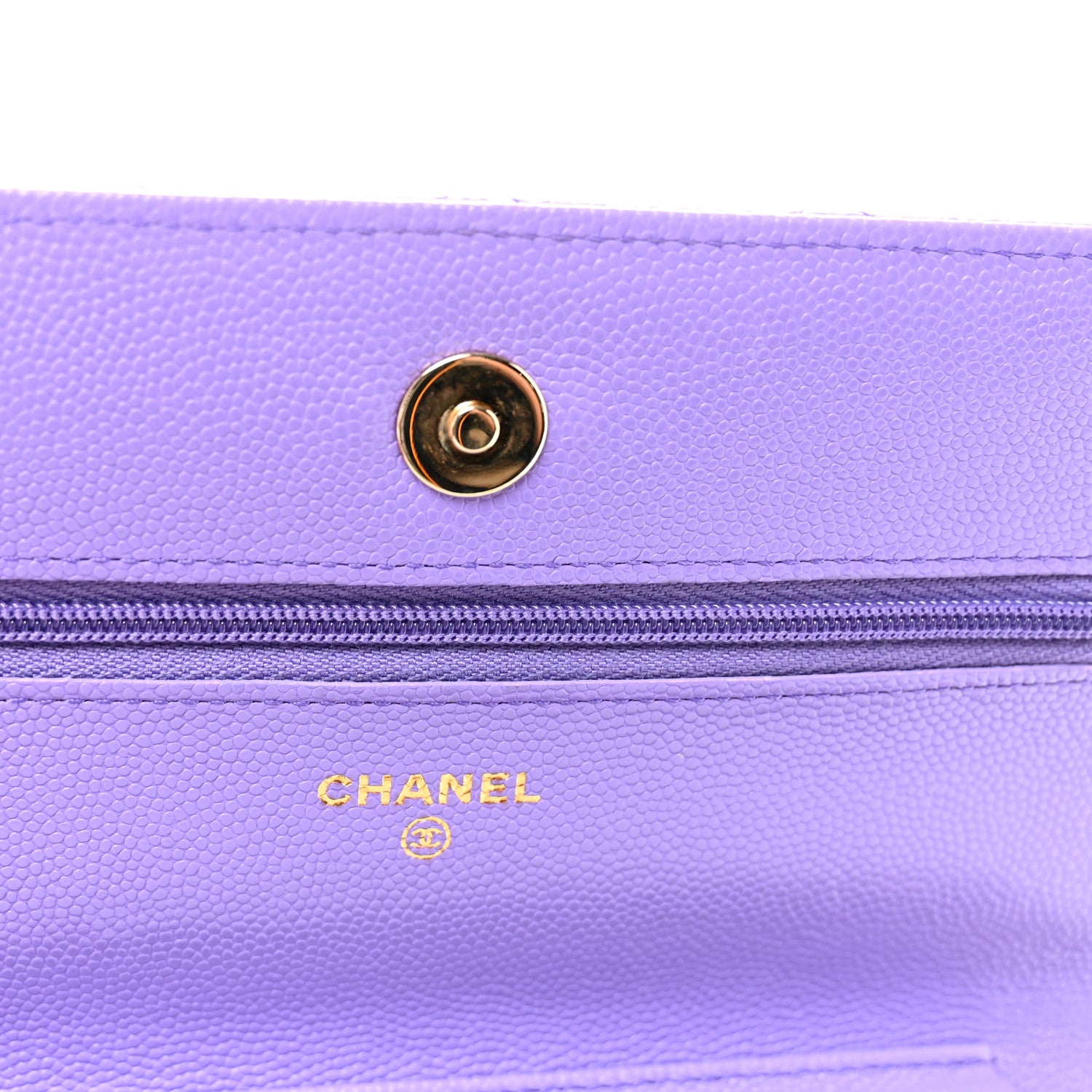 Chanel Caviar Quilted Wallet On Chain WOC Purple 6 of 12