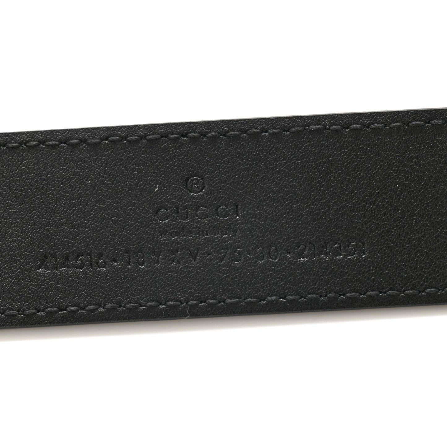 Azalea Calfskin Enamel Monochrome Double G 30mm Belt 75 30 Black