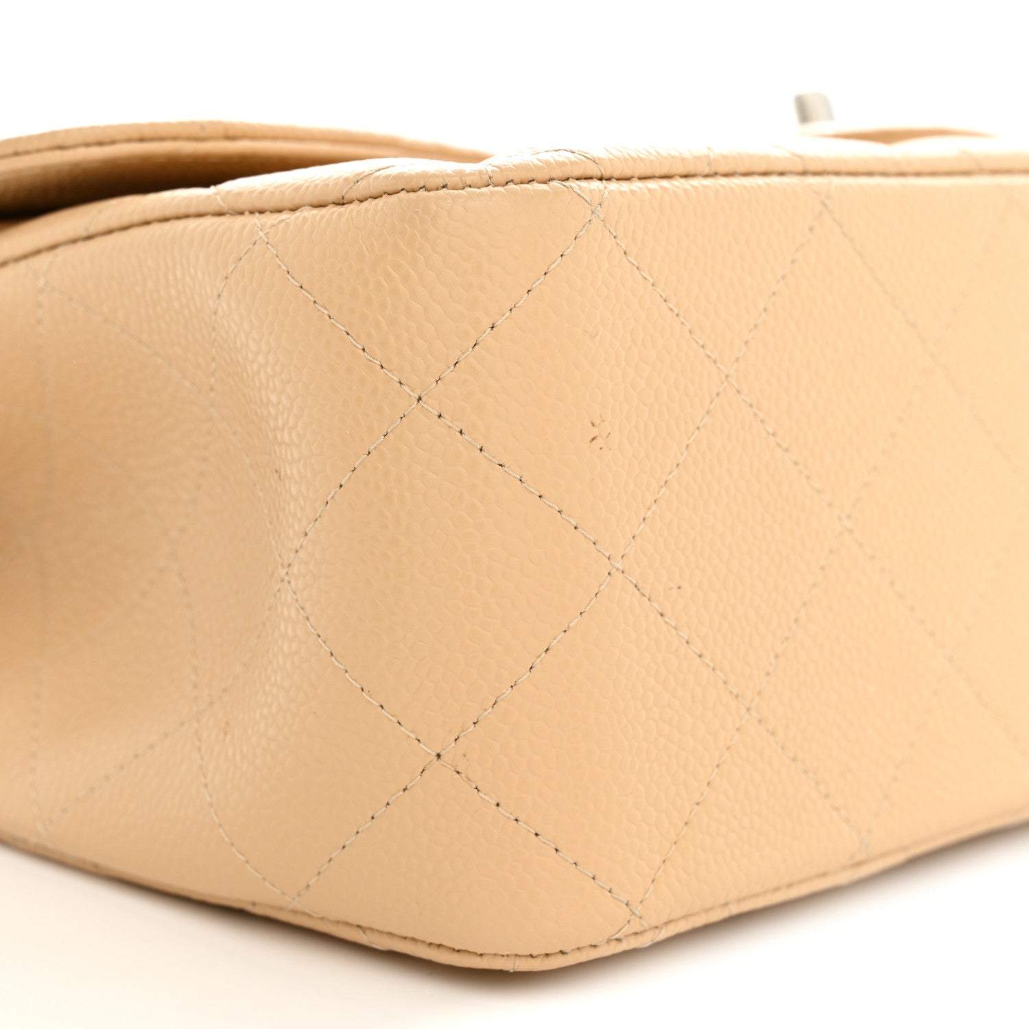 Chanel Caviar Quilted Jumbo Double Flap Light Beige 9 of 11