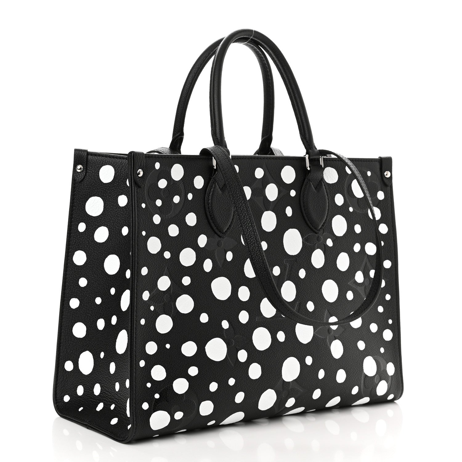 Louis Vuitton Monogram Kusama Dots Onthego MM Black White 3 of 10