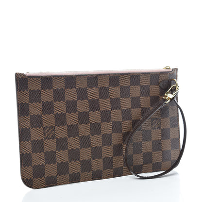 Louis Vuitton Damier Ebene Neverfull MM GM Pochette Rose Ballerine 3 of 8