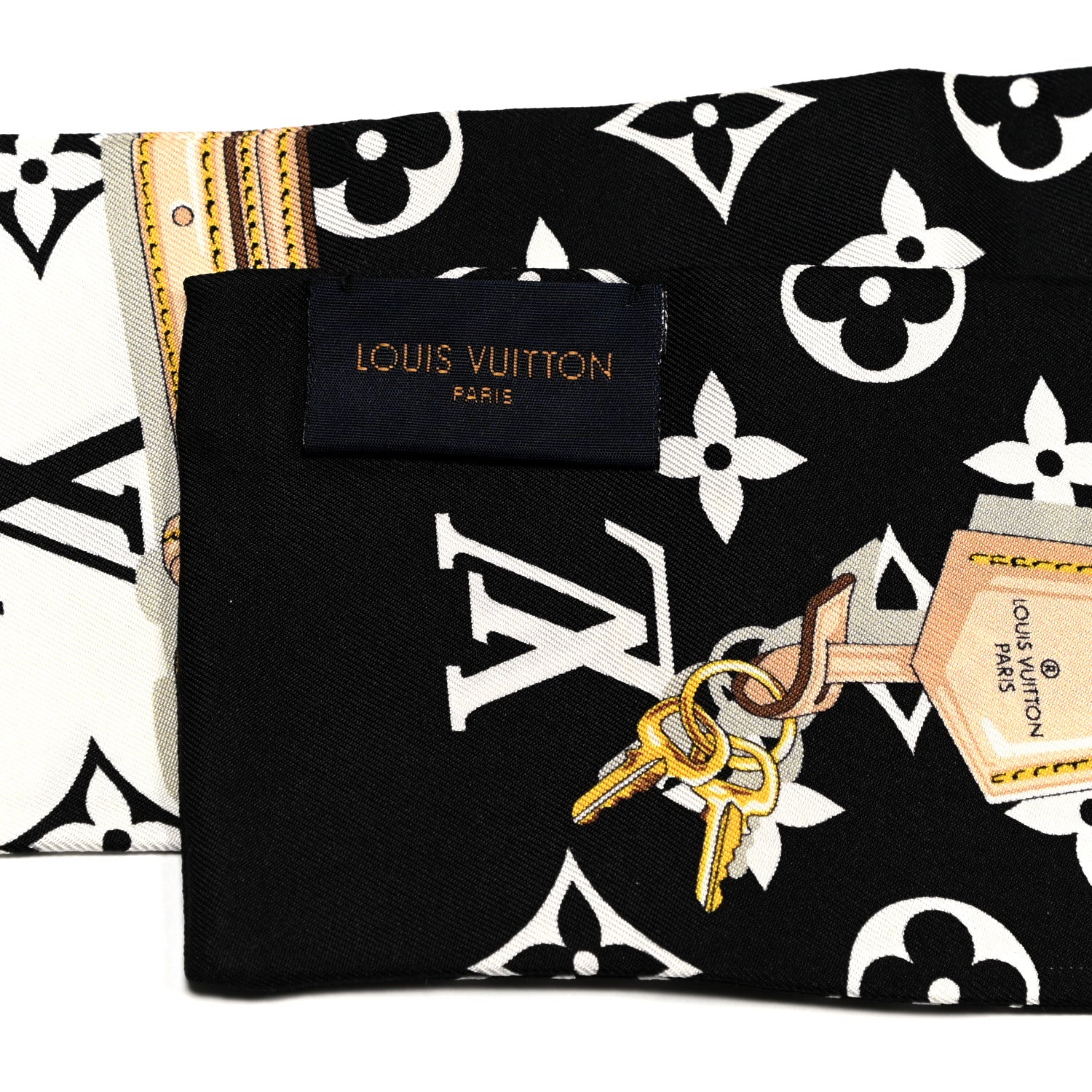 Louis Vuitton Silk Monogram Confidential Bandeau Black 3 of 3