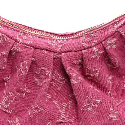 Louis Vuitton Monogram Denim Pochette Valley Fuchsia 7 of 9