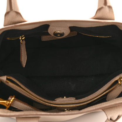 Burberry Derby Calfskin House Check Medium Banner Tote Beige 5 of 12