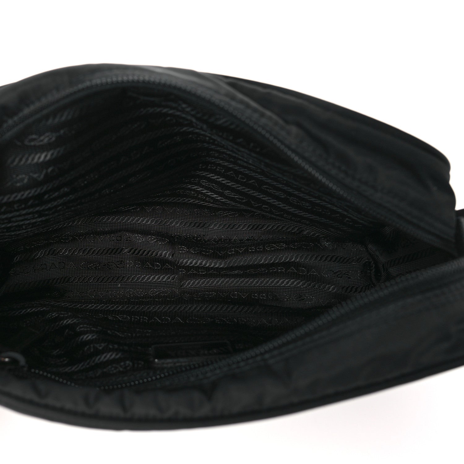 Prada Tessuto Nylon Triangle Shoulder Bag Black 5 of 10
