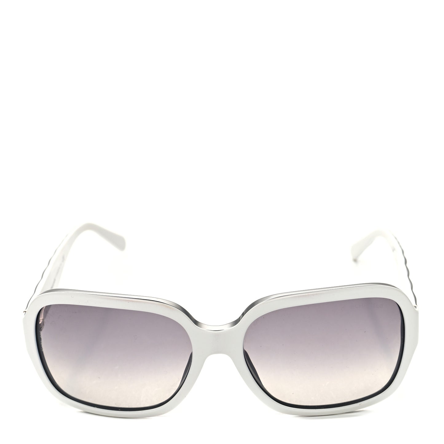 Acetate Quilted CC Sunglasses 5124 White