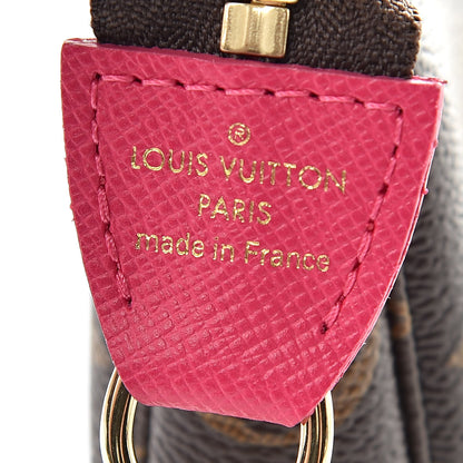 Louis Vuitton Monogram 2019 Christmas Animation Mini Courchevel Pochette Accessories Fuchsia 6 of 8
