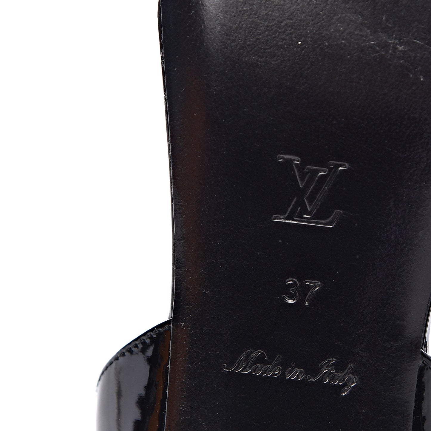 Patent Carioca Flat Sandals 37 Black