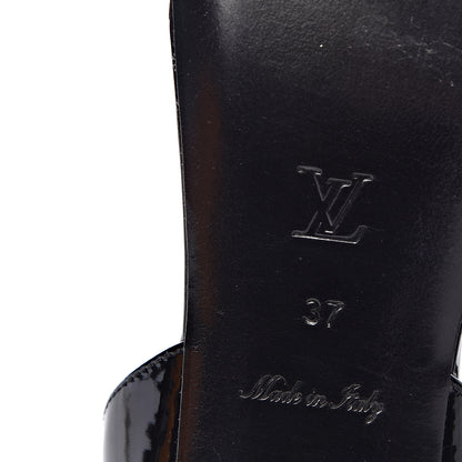 Louis Vuitton Patent Carioca Flat Sandals 37 Black 8 of 10