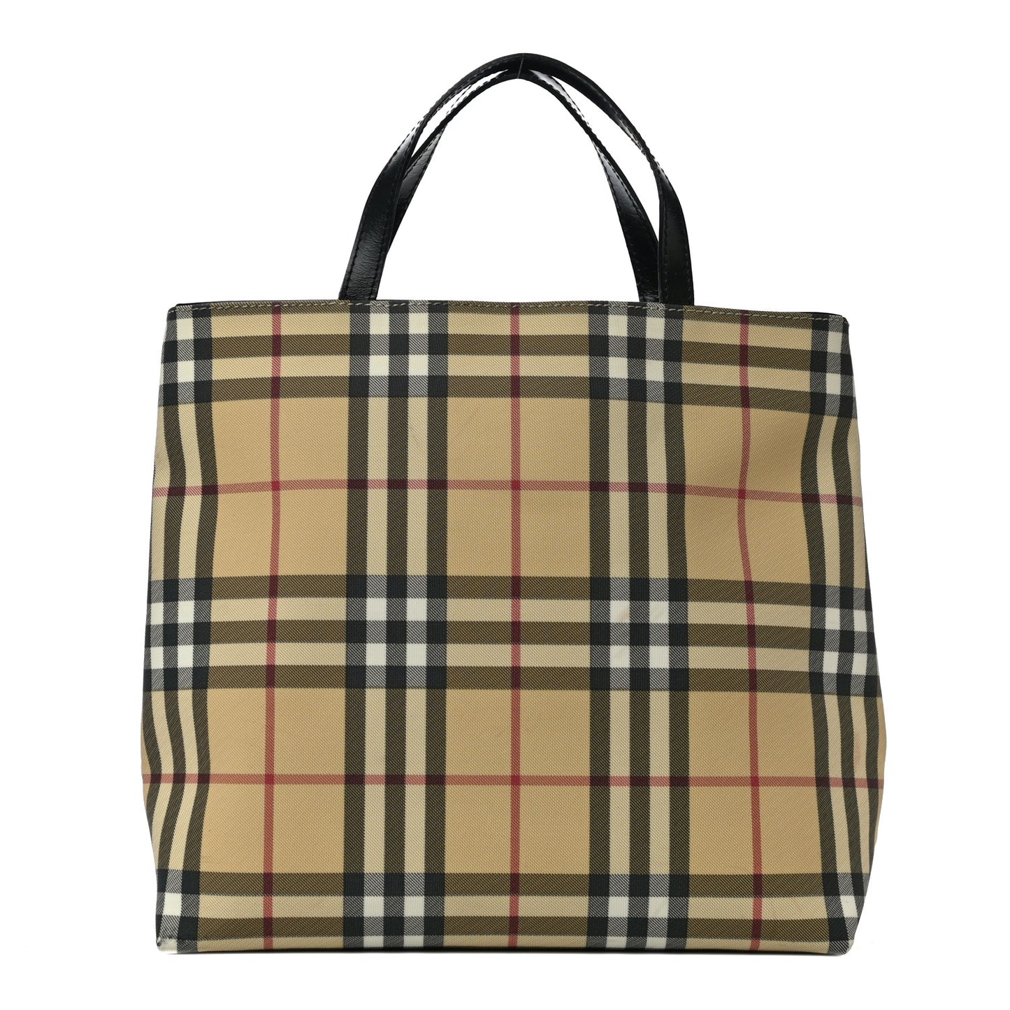 House Check Medium Tote Black