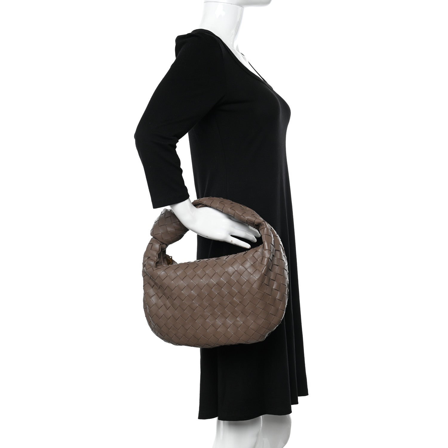 Bottega Veneta Nappa Intrecciato Teen Jodie Hobo Dark Taupe 2 of 10