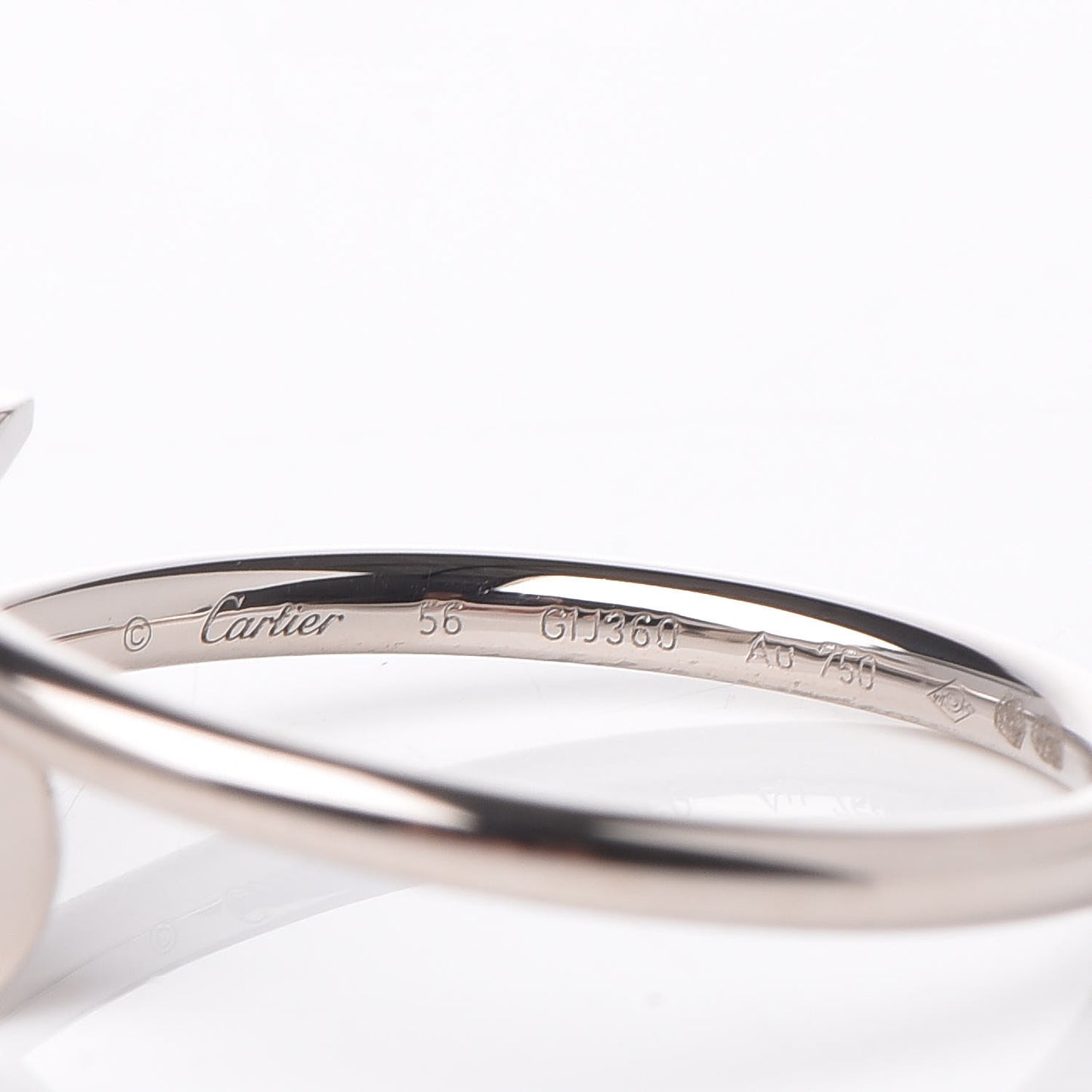 18K White Gold Small Juste Un Clou Ring 56 7.5