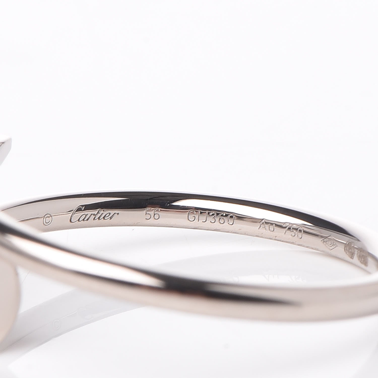 Cartier 18K White Gold Small Juste Un Clou Ring 56 7.5 5 of 6
