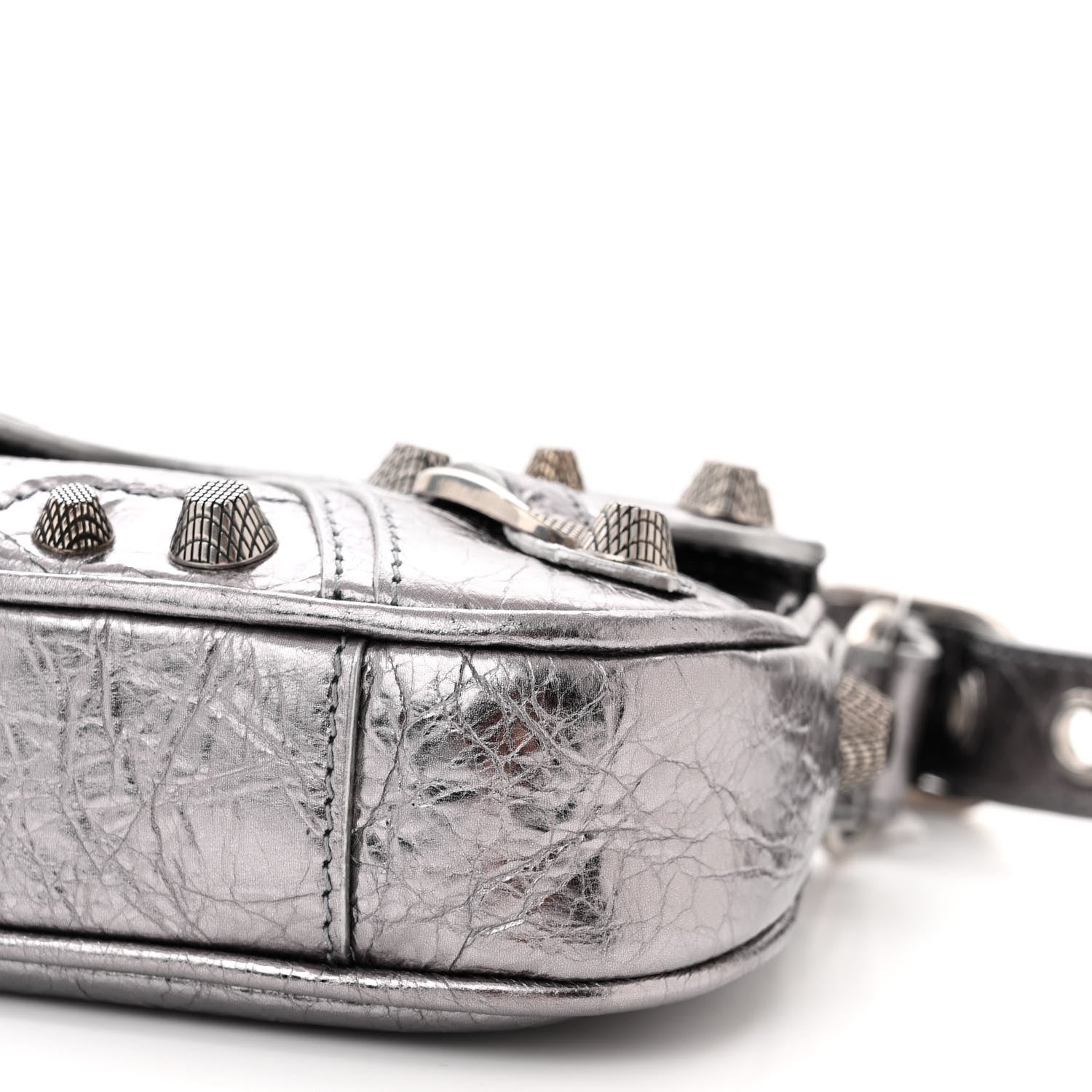 Balenciaga Metallic Agneau Arena Small Le Cagole Sling Bag Silver 10 of 10