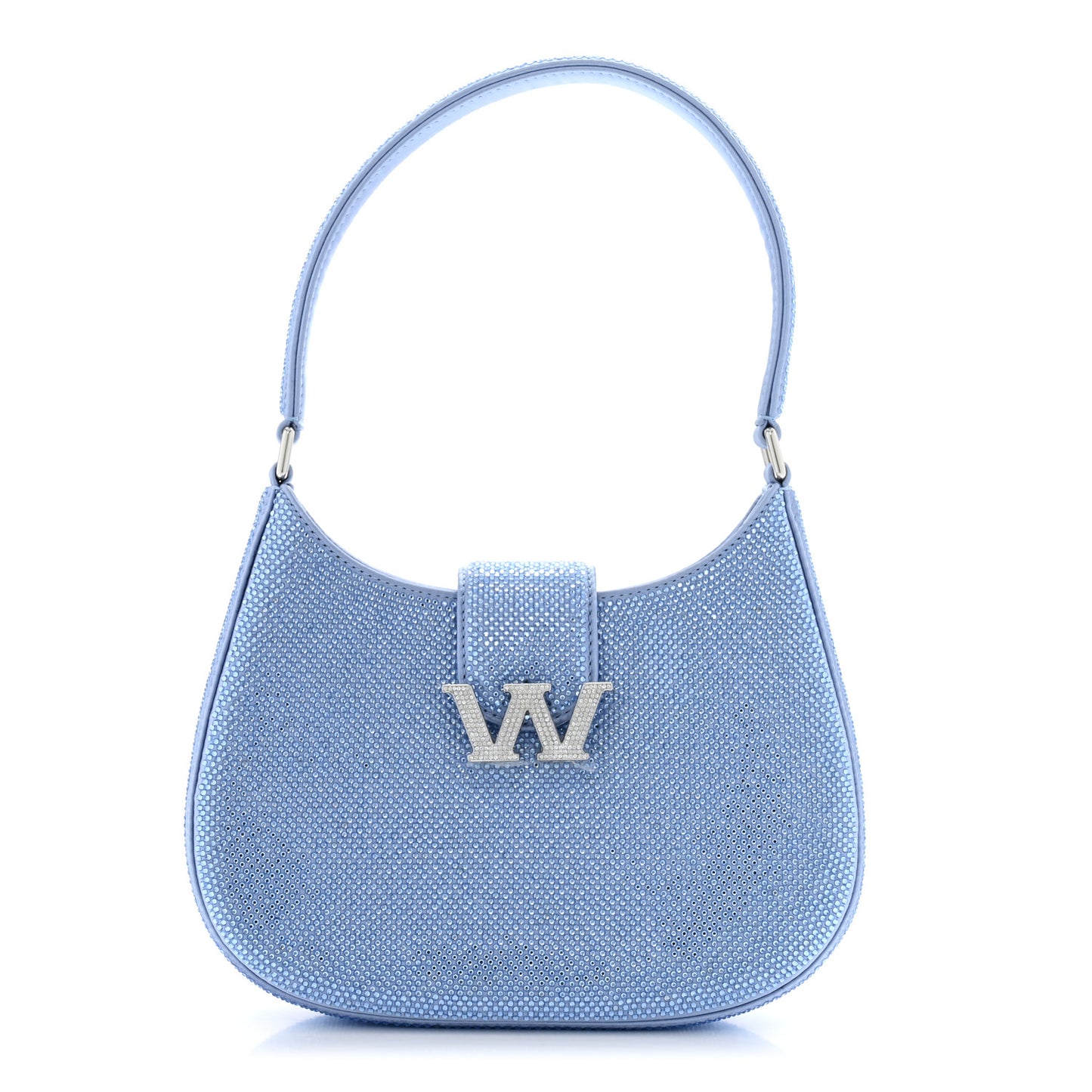 Calfskin Satin Crystal Embellished Small Legacy Glitter Hobo Oxford