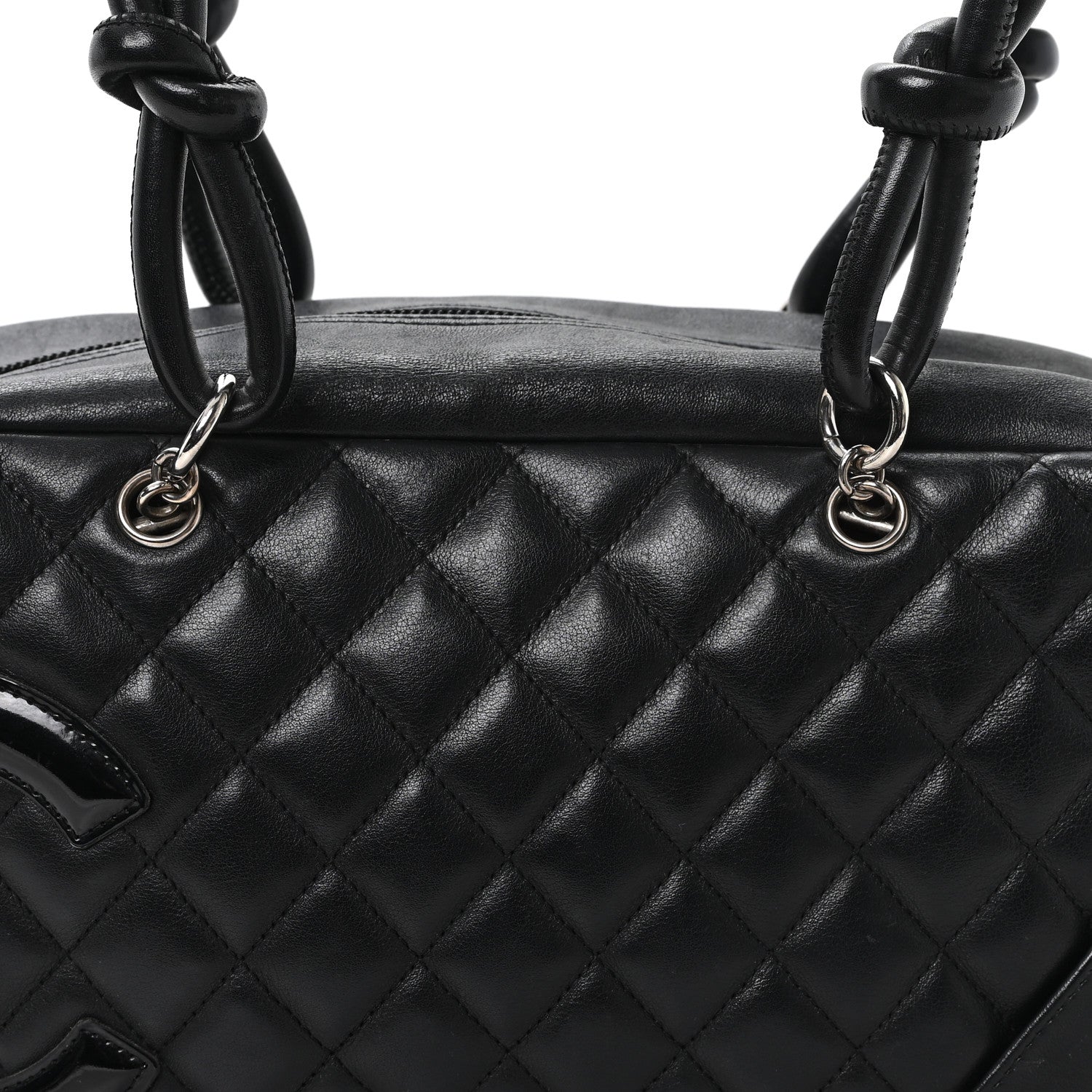 Chanel Calfskin Quilted Large Cambon Bowler Black 8 of 11