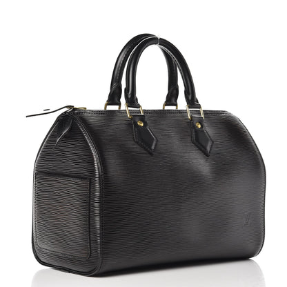 Louis Vuitton Epi Speedy 25 Black 3 of 10