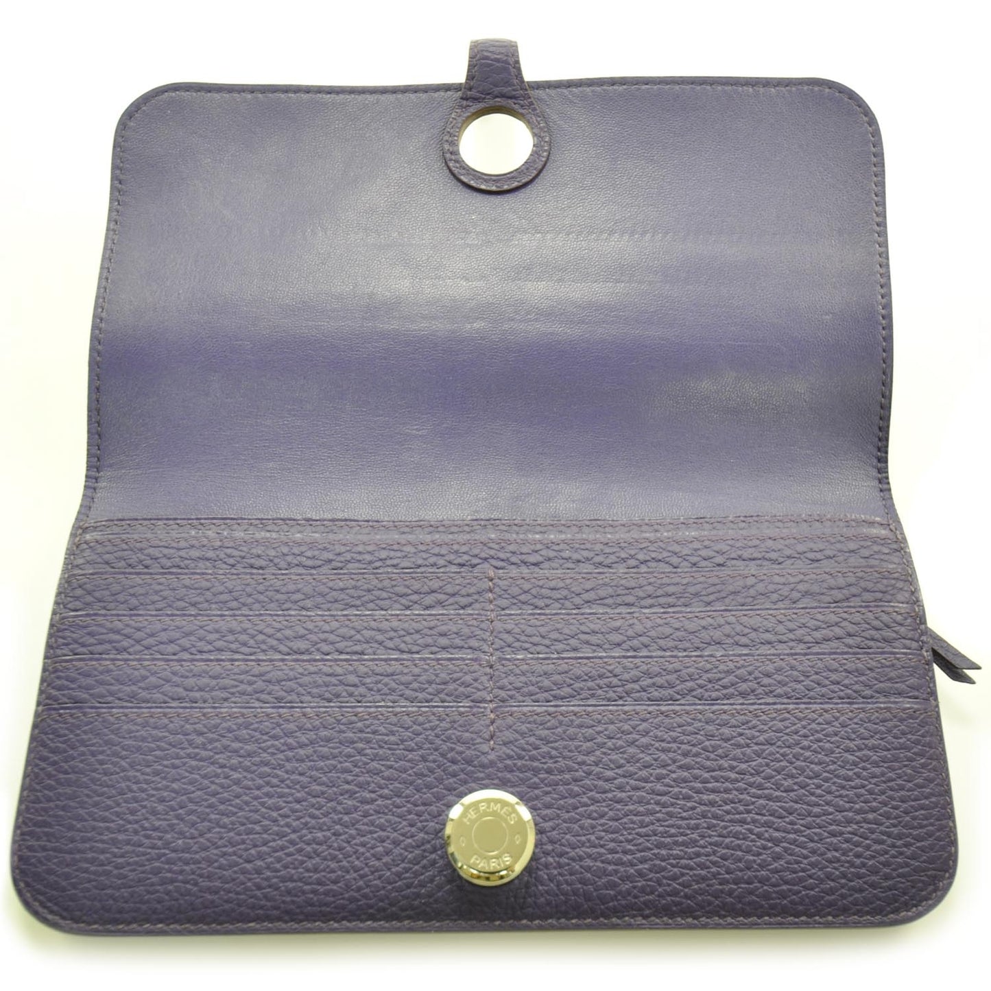 Togo Dogon Compact Wallet Iris Purple