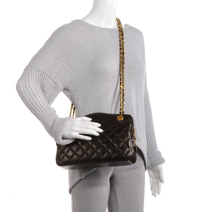Chanel Lambskin Quilted Shoulder Bag Brown 2 of 8