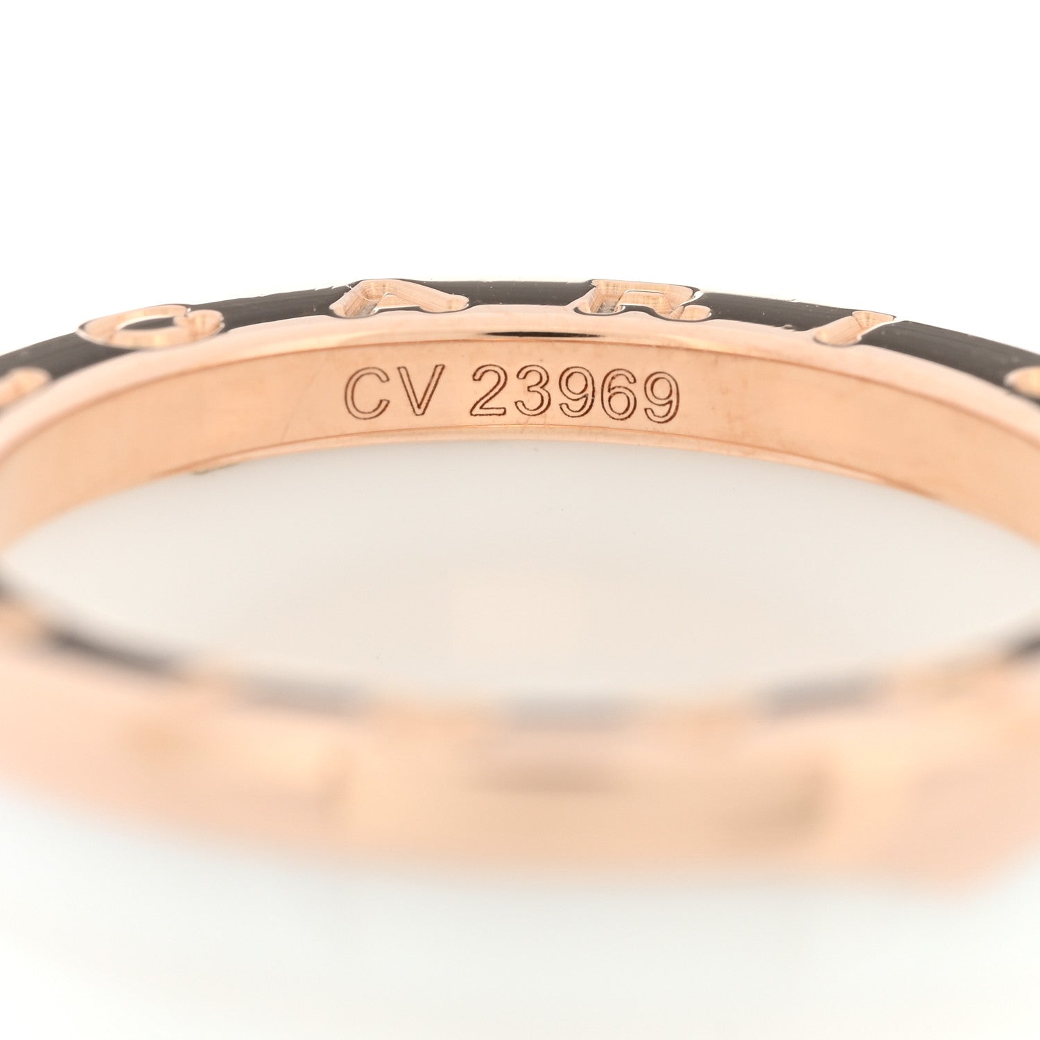 Bulgari 18K Rose Gold White Ceramic B.Zero1 Four-Band Ring 52 6 4 of 5